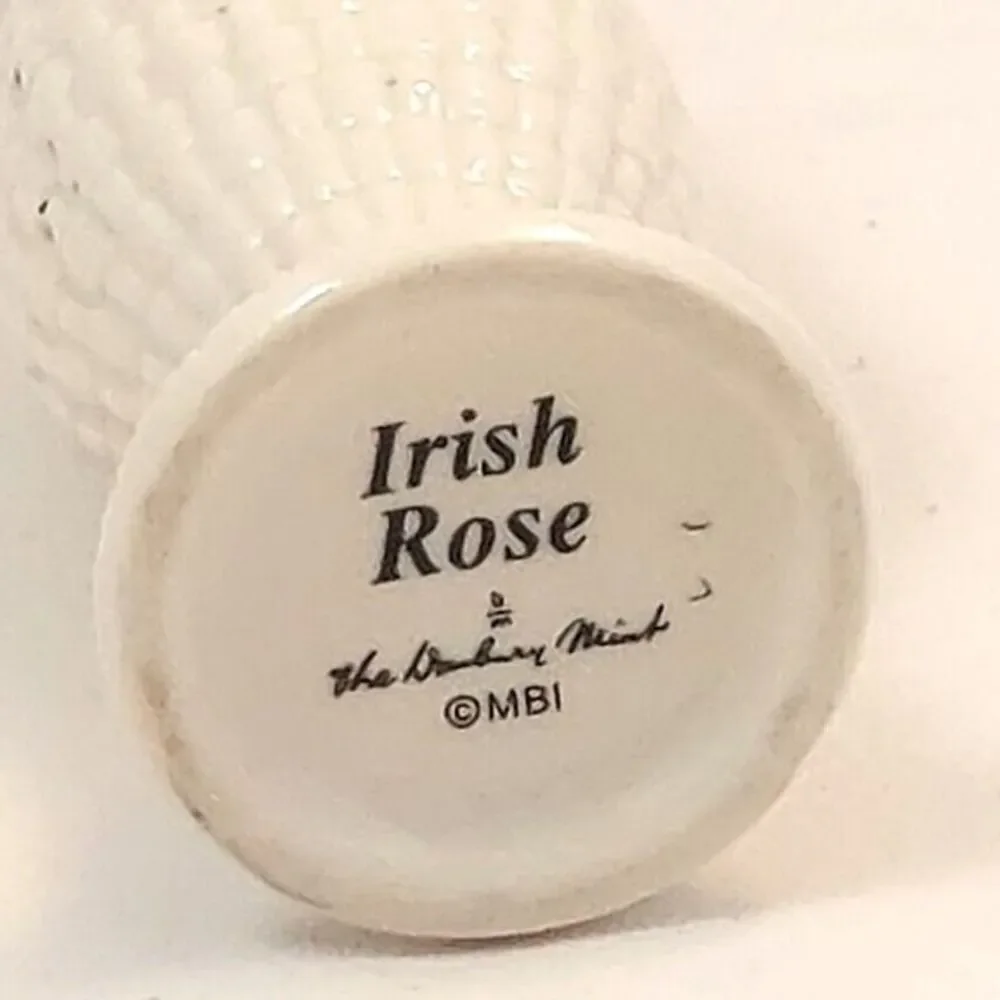 Retired “Irish Rose” Bone China Bud Vase Made for the Danbury Mint 5”